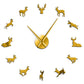 Antler Deer Head Deer Hunter Large Frameless DIY Wall Clock