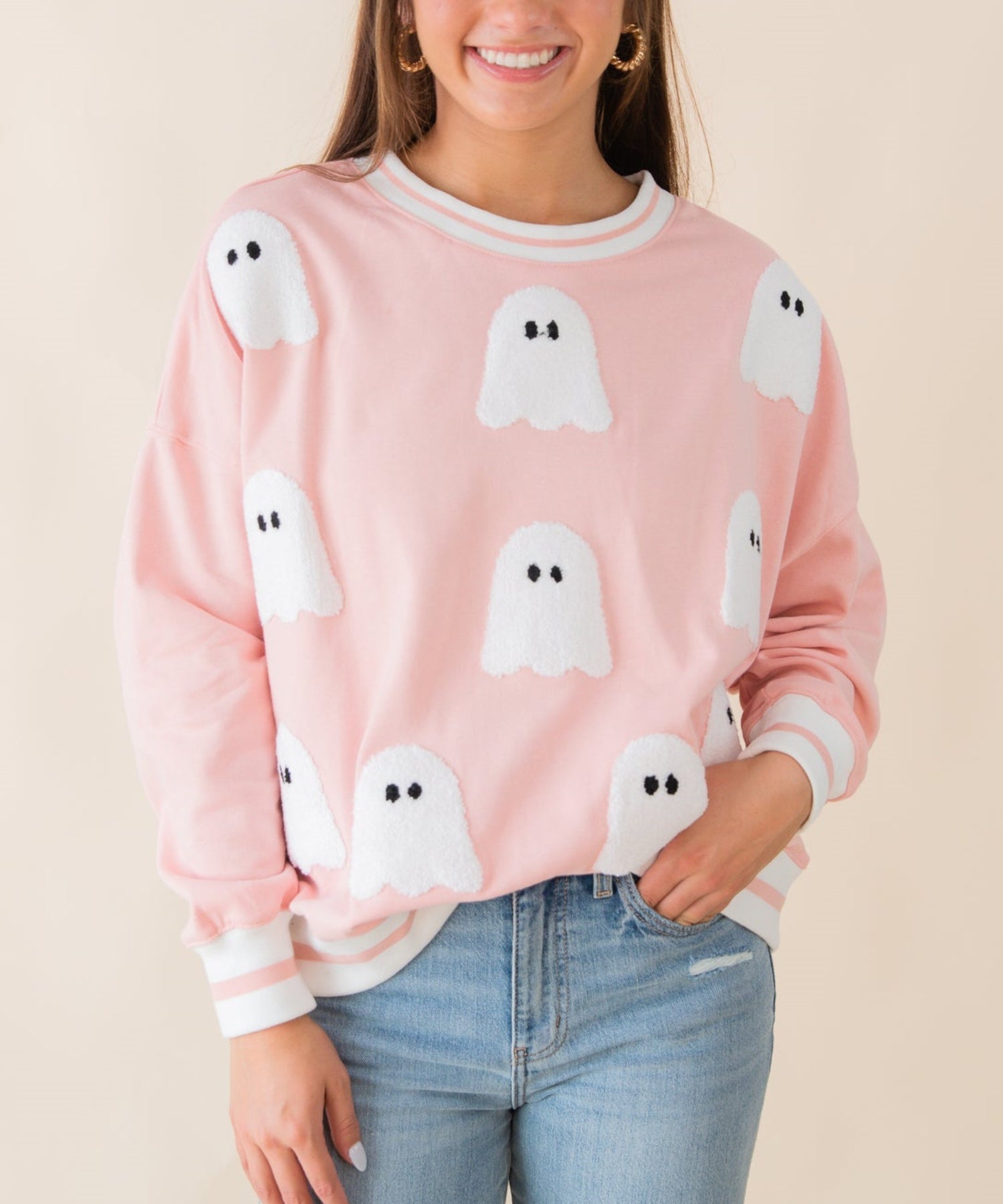 Cute Plush Ghost Sweater