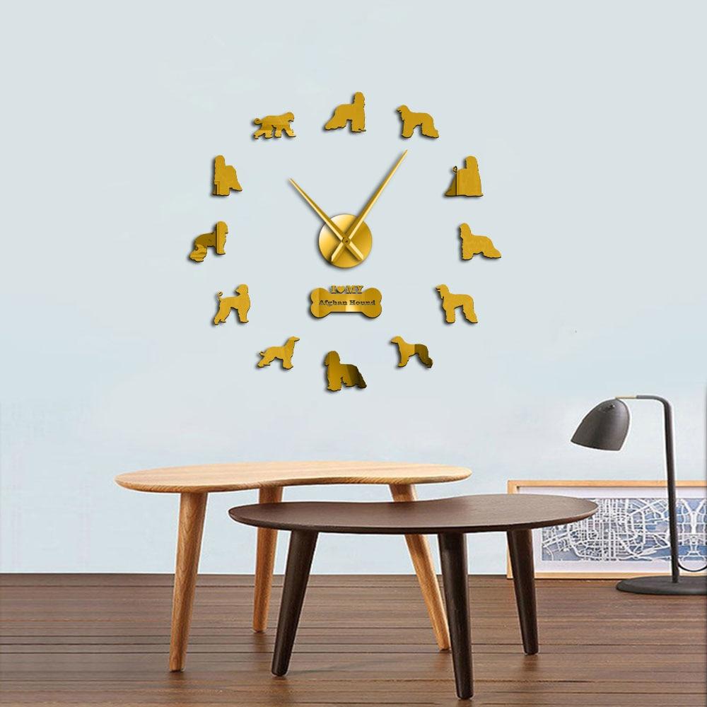 Afghan Hound Dog Lovers Large Frameless DIY Wall Clock Gift