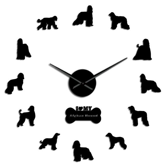 Afghan Hound Dog Lovers Large Frameless DIY Wall Clock Gift