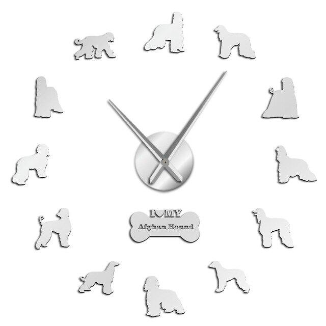 Afghan Hound Dog Lovers Large Frameless DIY Wall Clock Gift