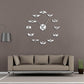 Angel Wings With Number Large Frameless DIY Wall Clock