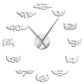 Angel Wings With Number Large Frameless DIY Wall Clock