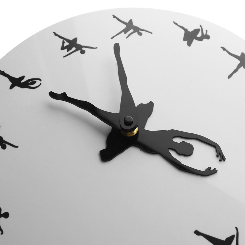 Ballerina Dancer Ballet Dancing Time Wall Clock Watch