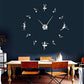 Ballet Girl Large Frameless DIY Wall Clock Music Lovers Gift