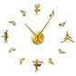 Ballet Girl Large Frameless DIY Wall Clock Music Lovers Gift