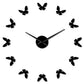 Beautiful Flying Butterflies Large Frameless DIY Wall Clock