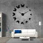 Beautiful Flying Butterflies Large Frameless DIY Wall Clock