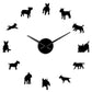 Bull Terrier Large Frameless DIY Wall Clock Gift for Bull Terrier Lovers
