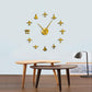Flying Plane Fighter Jet Airplane Large Frameless DIY Wall Clock