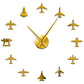 Flying Plane Fighter Jet Airplane Large Frameless DIY Wall Clock