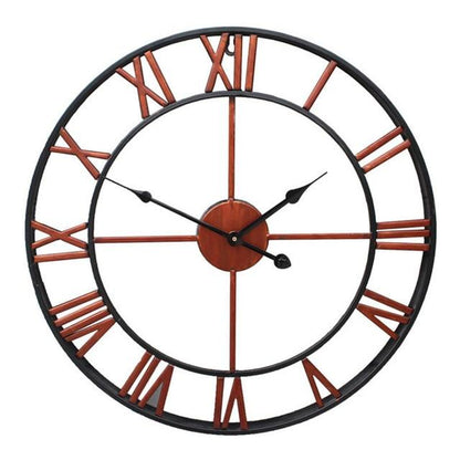 Retro Roman Number Large Metal Wall Clock Wall Decoration