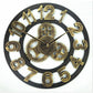 Steampunk Roman Gear Large Wood Wall Clock for Home Bar Cafe Decor