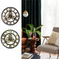 Steampunk Roman Gear Large Wood Wall Clock for Home Bar Cafe Decor