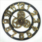 Steampunk Roman Gear Large Wood Wall Clock for Home Bar Cafe Decor