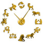 Zodiac Signs Constellation Large Frameless DIY Wall Clock Gift