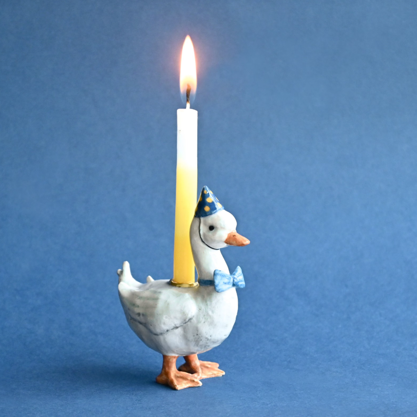 Duck Candle Holder Cake Decoration