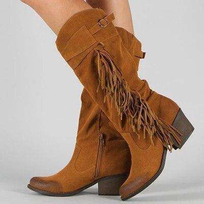 Classic Tassel Western Cowboy Boots