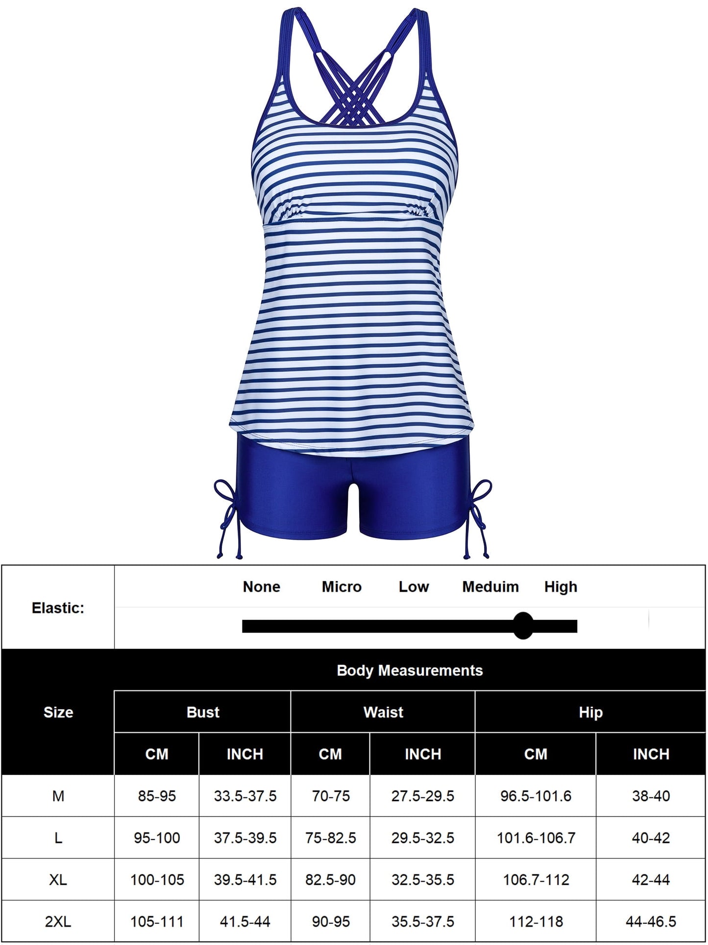 Womens Tankini Swimsuits Athletic Two Piece Tummy Control Bathing Suits with Shorts Modest Tank Tops