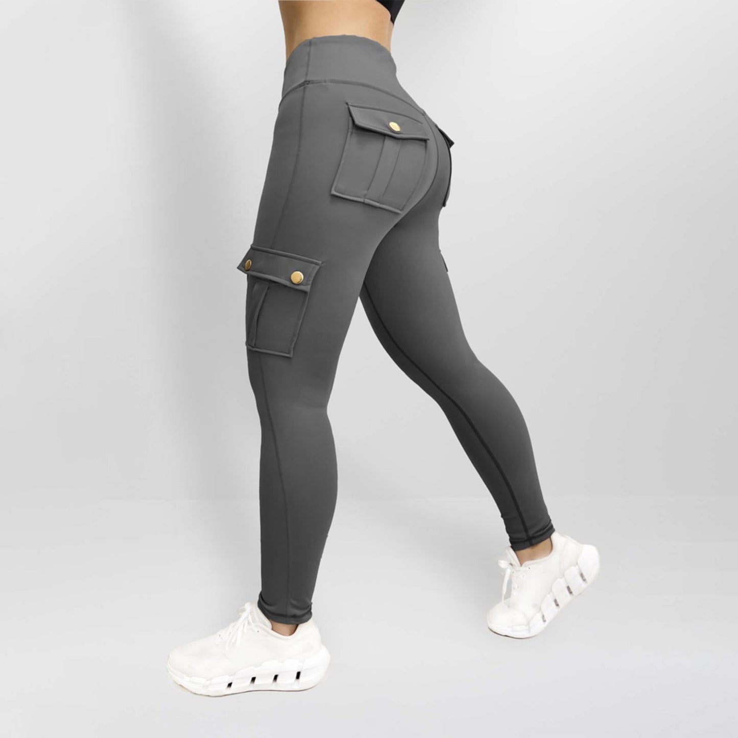 High Waisted Scrunch Butt Lifting Leggings Stretch Running Gym Sweatpants with Pockets