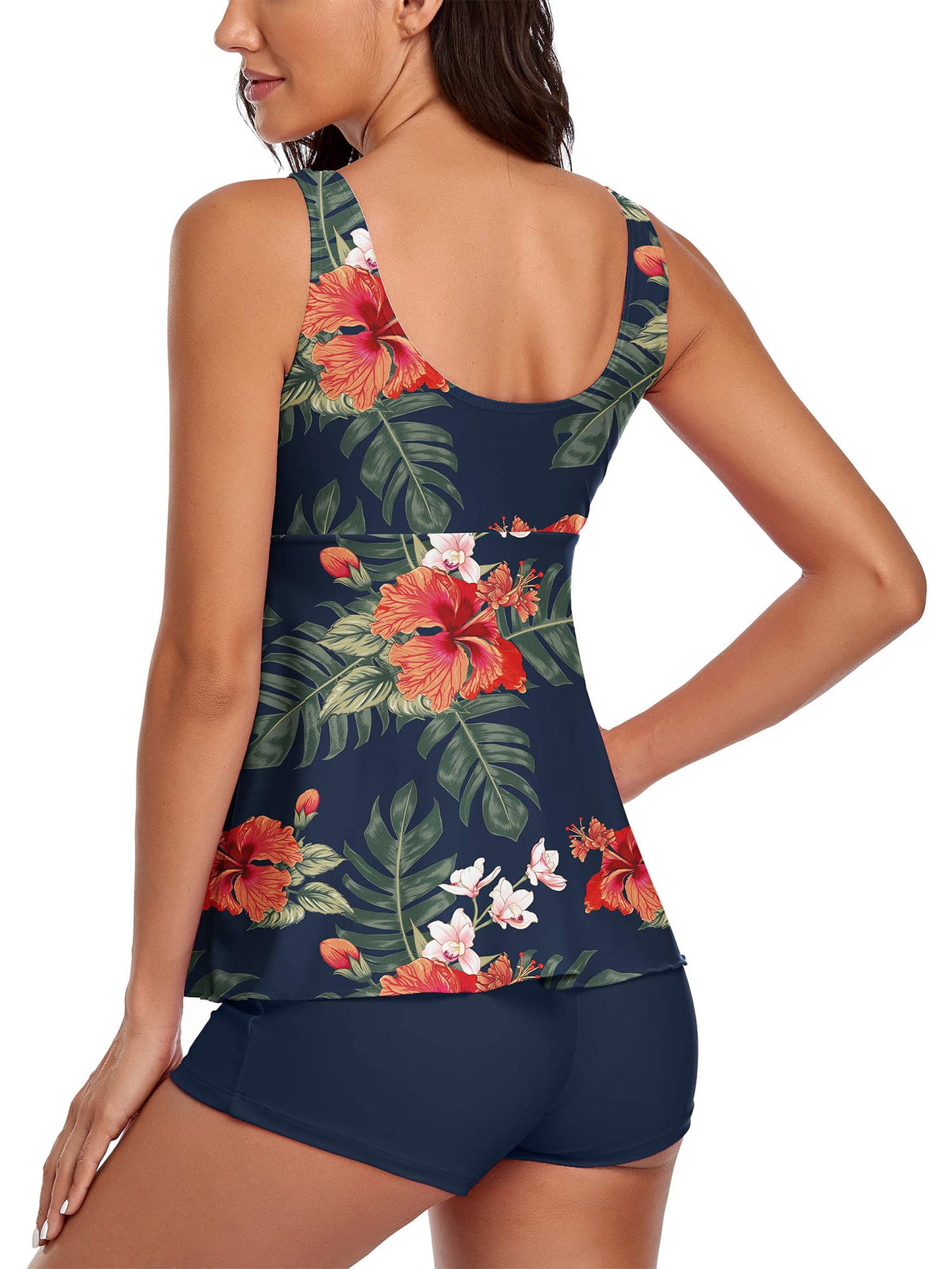 Retro Rainforest Style Tankini Swimsuits Two Piece Bathing Suits