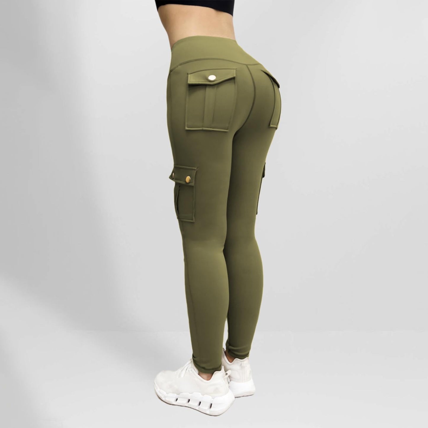 High Waisted Scrunch Butt Lifting Leggings Stretch Running Gym Sweatpants with Pockets