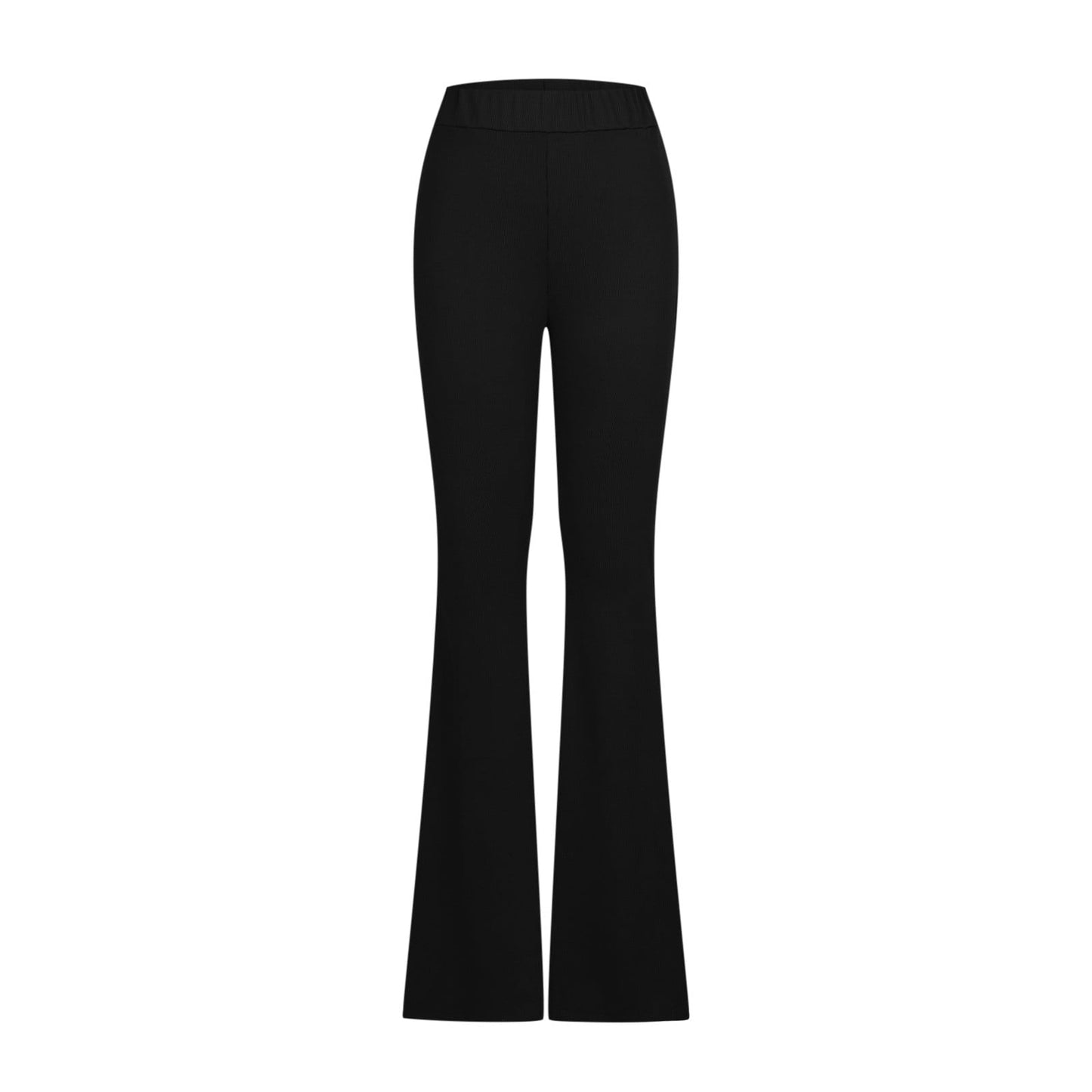 Slim Solid Color Flare Pants High Waisted Full Length Athletic Yoga Pants