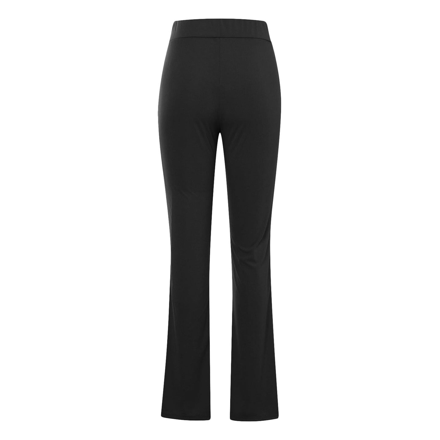 Cross High Waist Tight Flare Yoga Pants Black Bootcut Elastic Wide Leg Workout Trousers