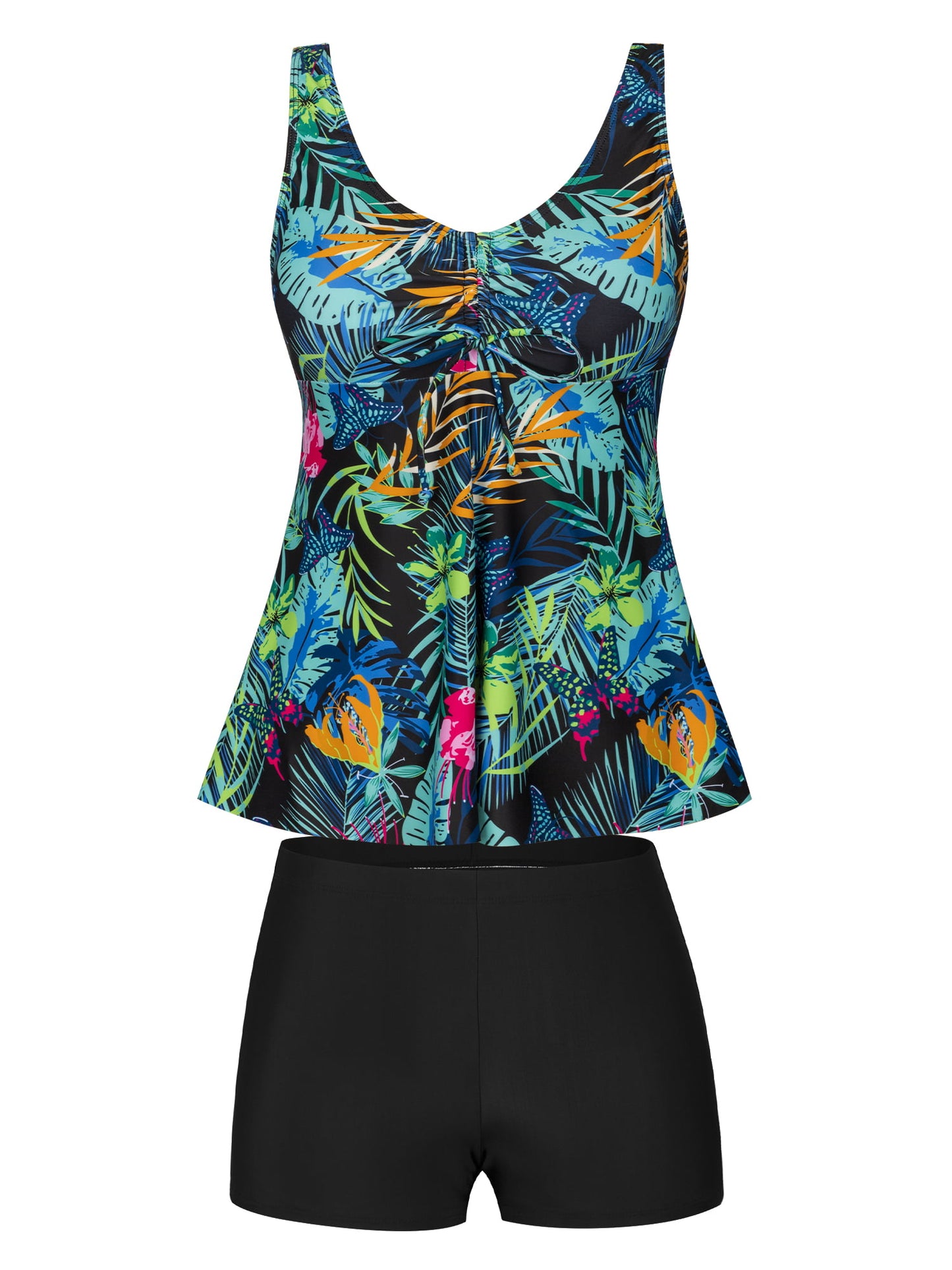 Retro Rainforest Style Tankini Swimsuits Two Piece Bathing Suits