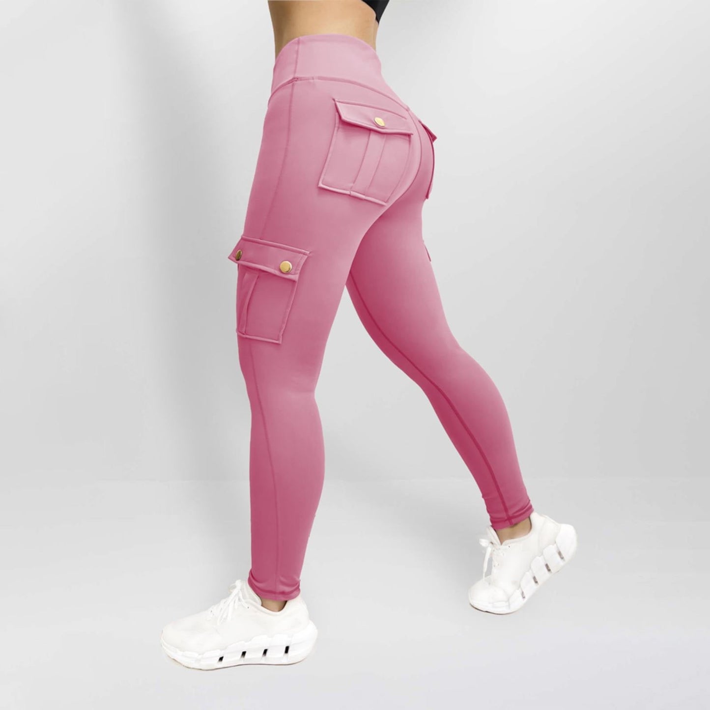 High Waisted Scrunch Butt Lifting Leggings Stretch Running Gym Sweatpants with Pockets