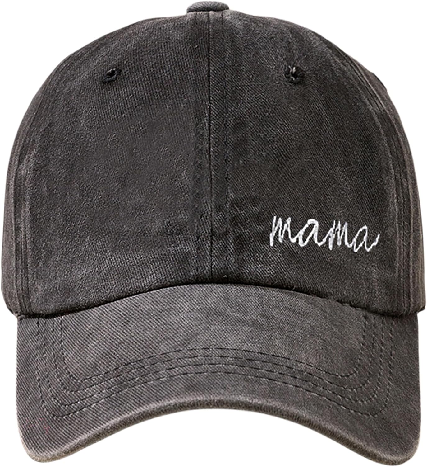 Washed Cotton Womens Mama Baseball Hat