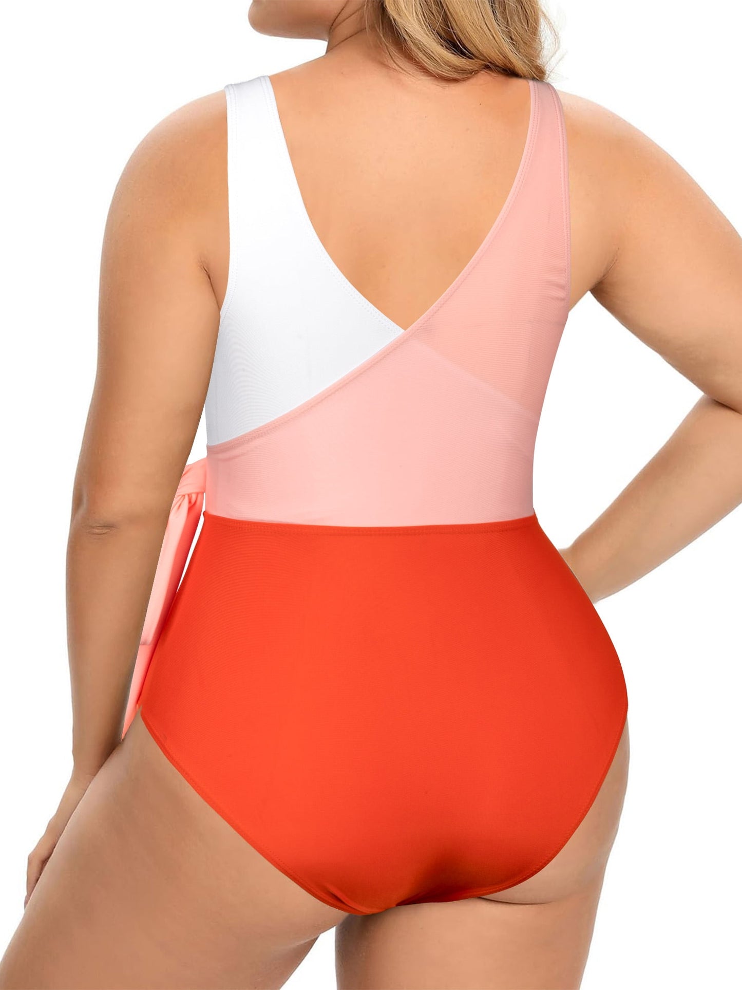 Plus Size One Piece Swimsuits Full Coverage Swimwear Tummy Control Bathing Suits