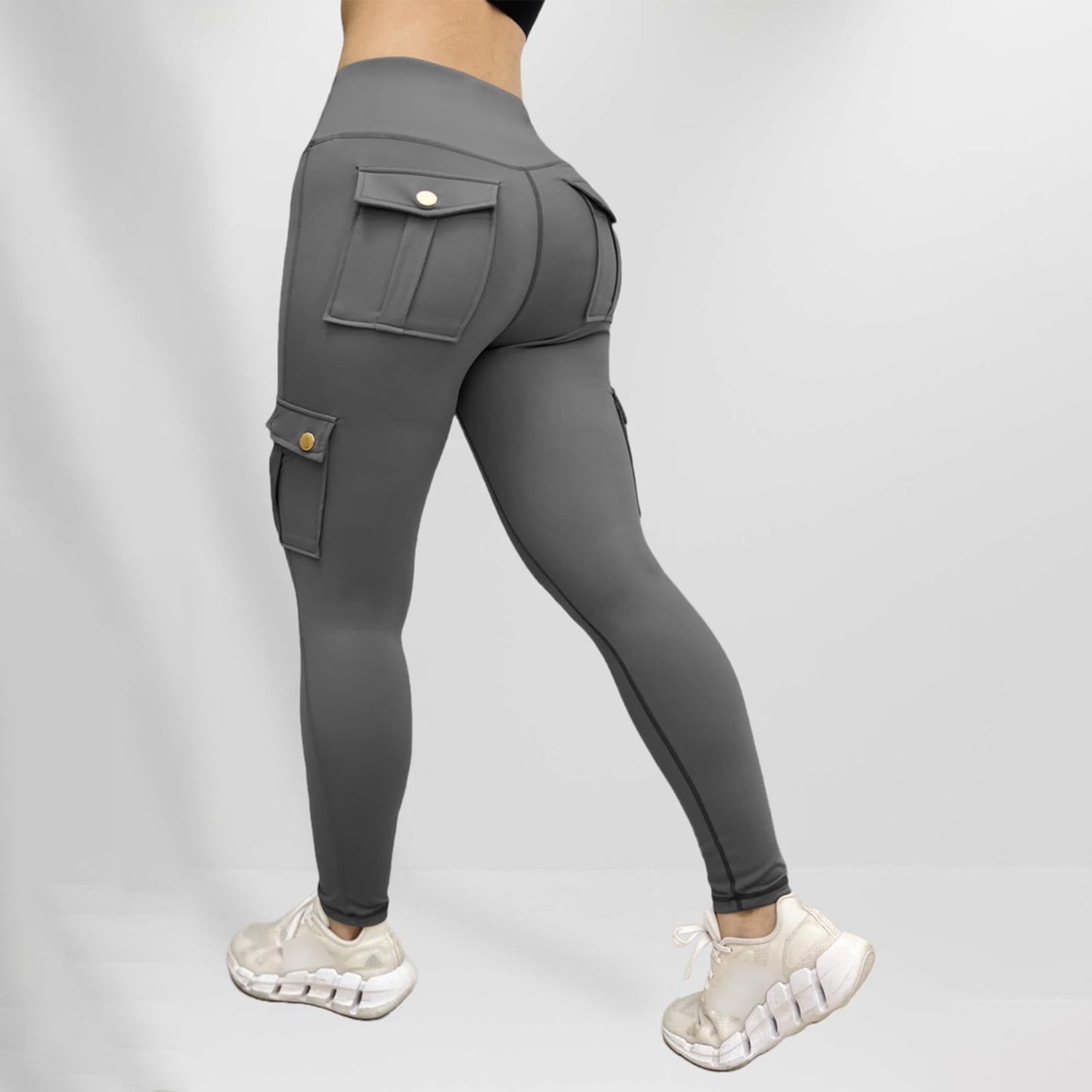 High Waisted Scrunch Butt Lifting Leggings Stretch Running Gym Sweatpants with Pockets