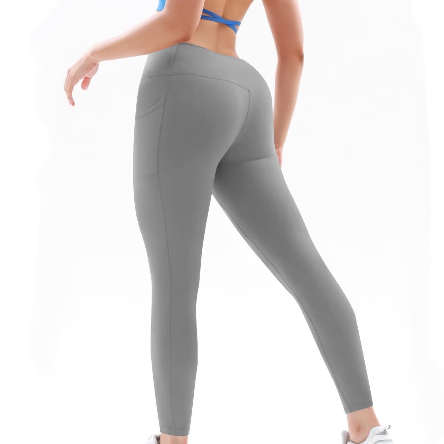 Butt Lifting Leggings Slim Full Length Gym Yoga Pants with Pockets