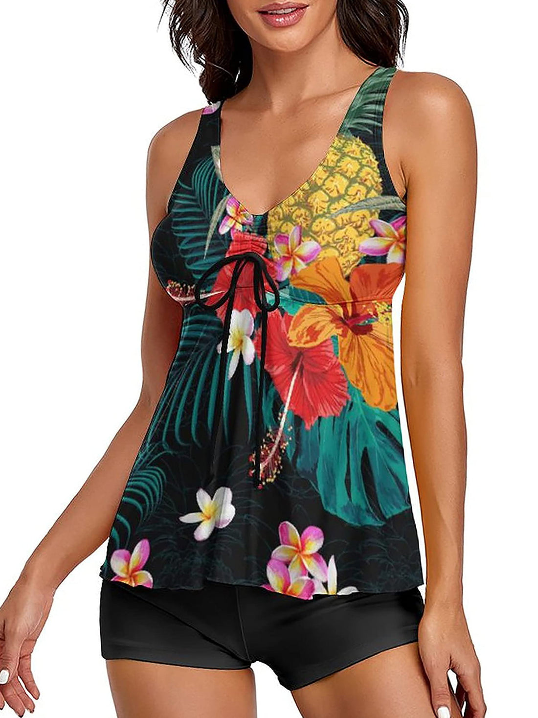 Retro Rainforest Style Tankini Swimsuits Two Piece Bathing Suits