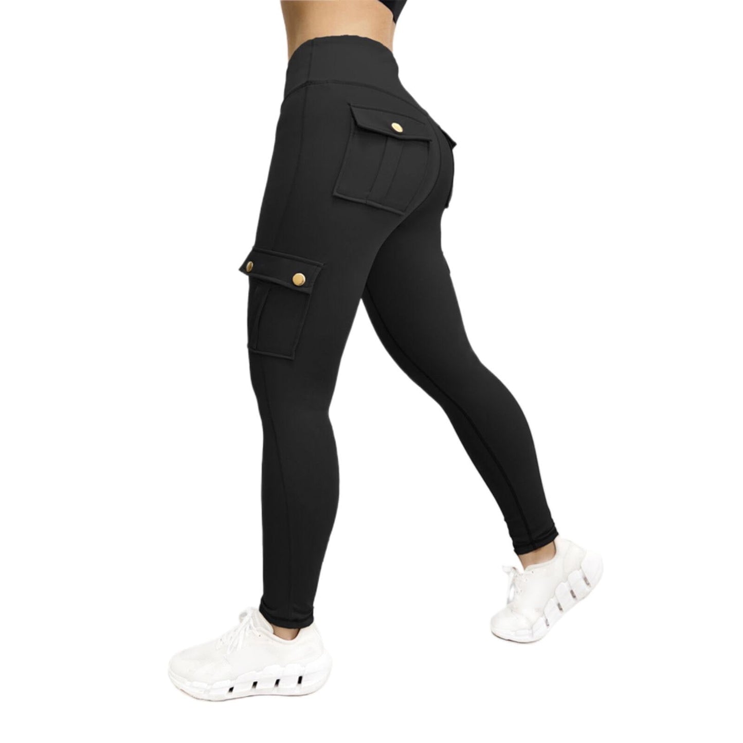 High Waisted Scrunch Butt Lifting Leggings Stretch Running Gym Sweatpants with Pockets