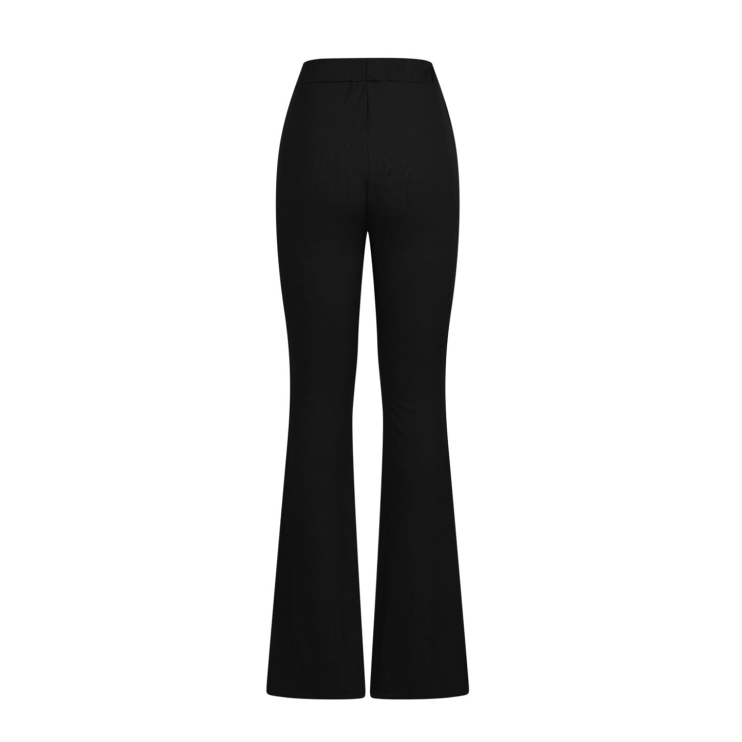 Slim Solid Color Flare Pants High Waisted Full Length Athletic Yoga Pants