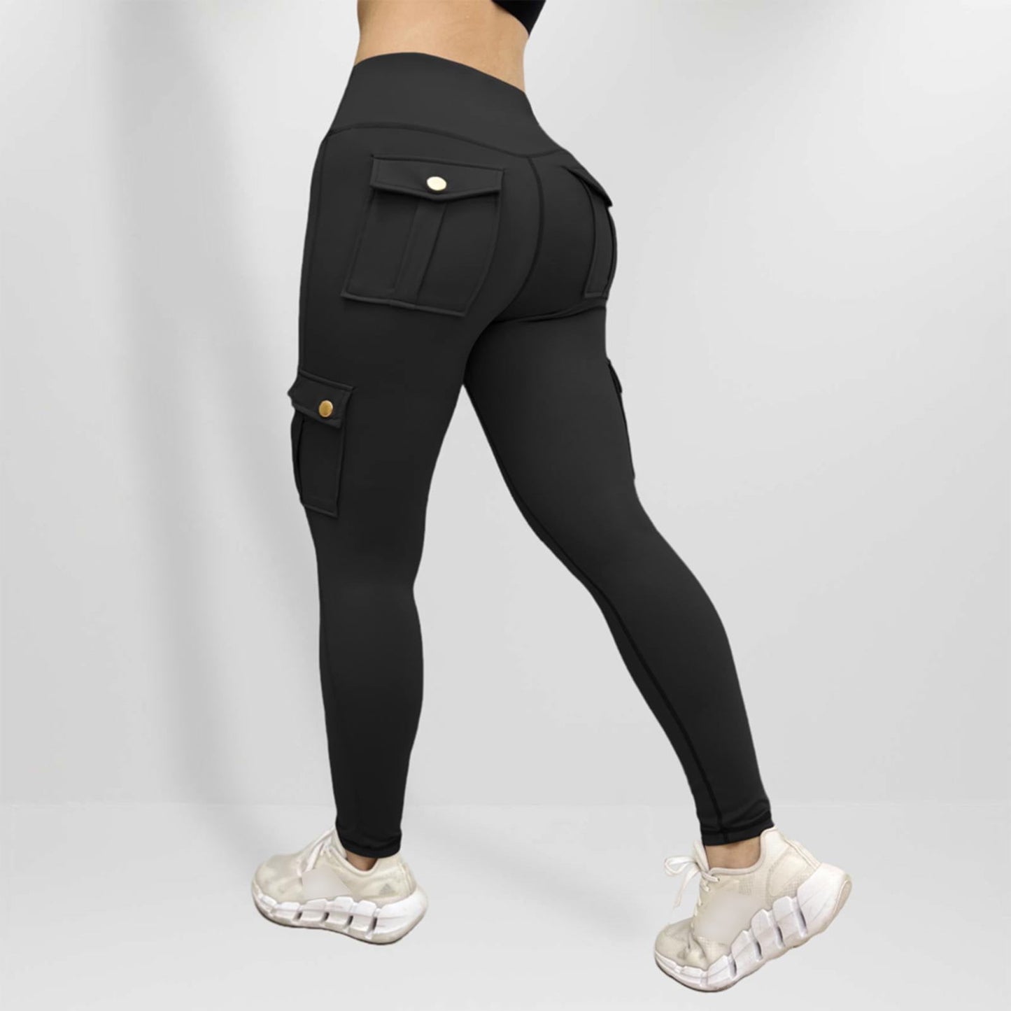 High Waisted Scrunch Butt Lifting Leggings Stretch Running Gym Sweatpants with Pockets