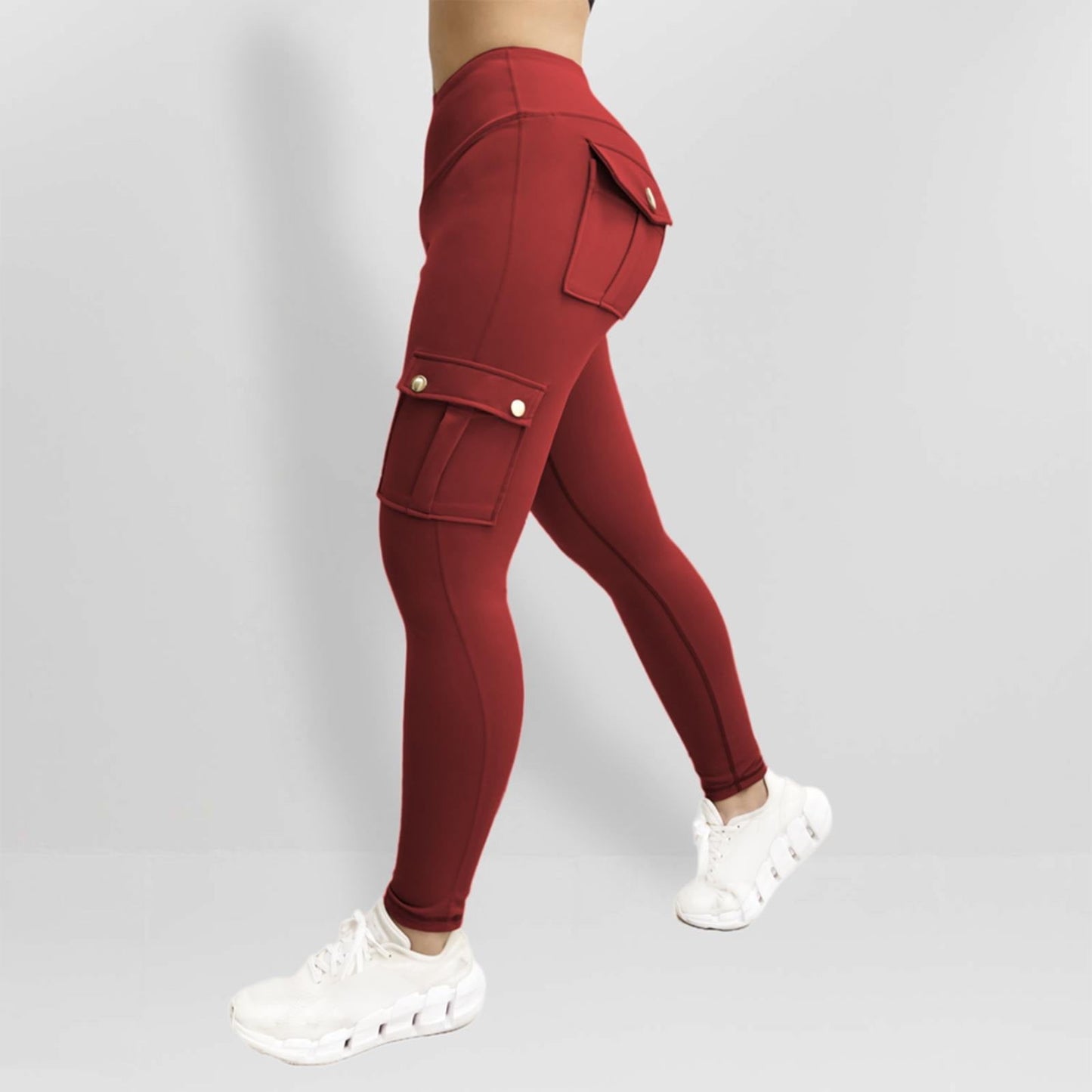 High Waisted Scrunch Butt Lifting Leggings Stretch Running Gym Sweatpants with Pockets