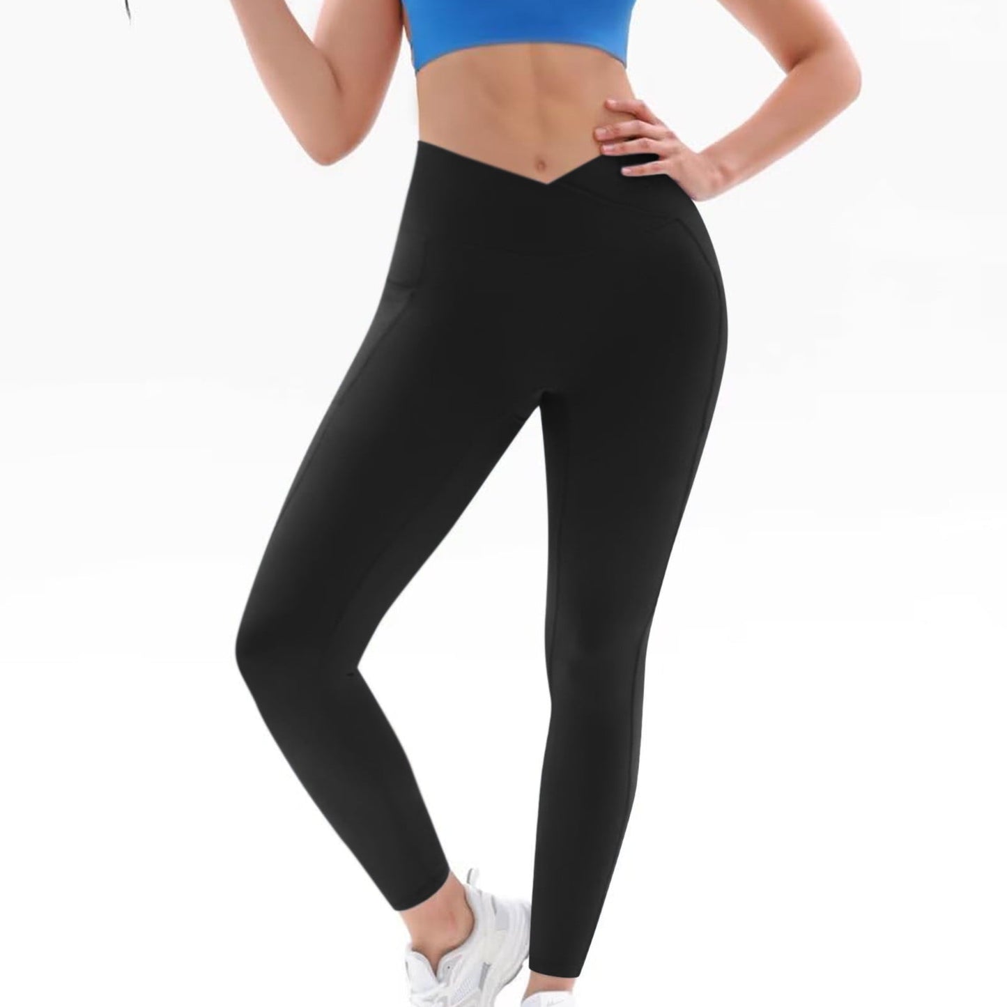 Butt Lifting Leggings Slim Full Length Gym Yoga Pants with Pockets