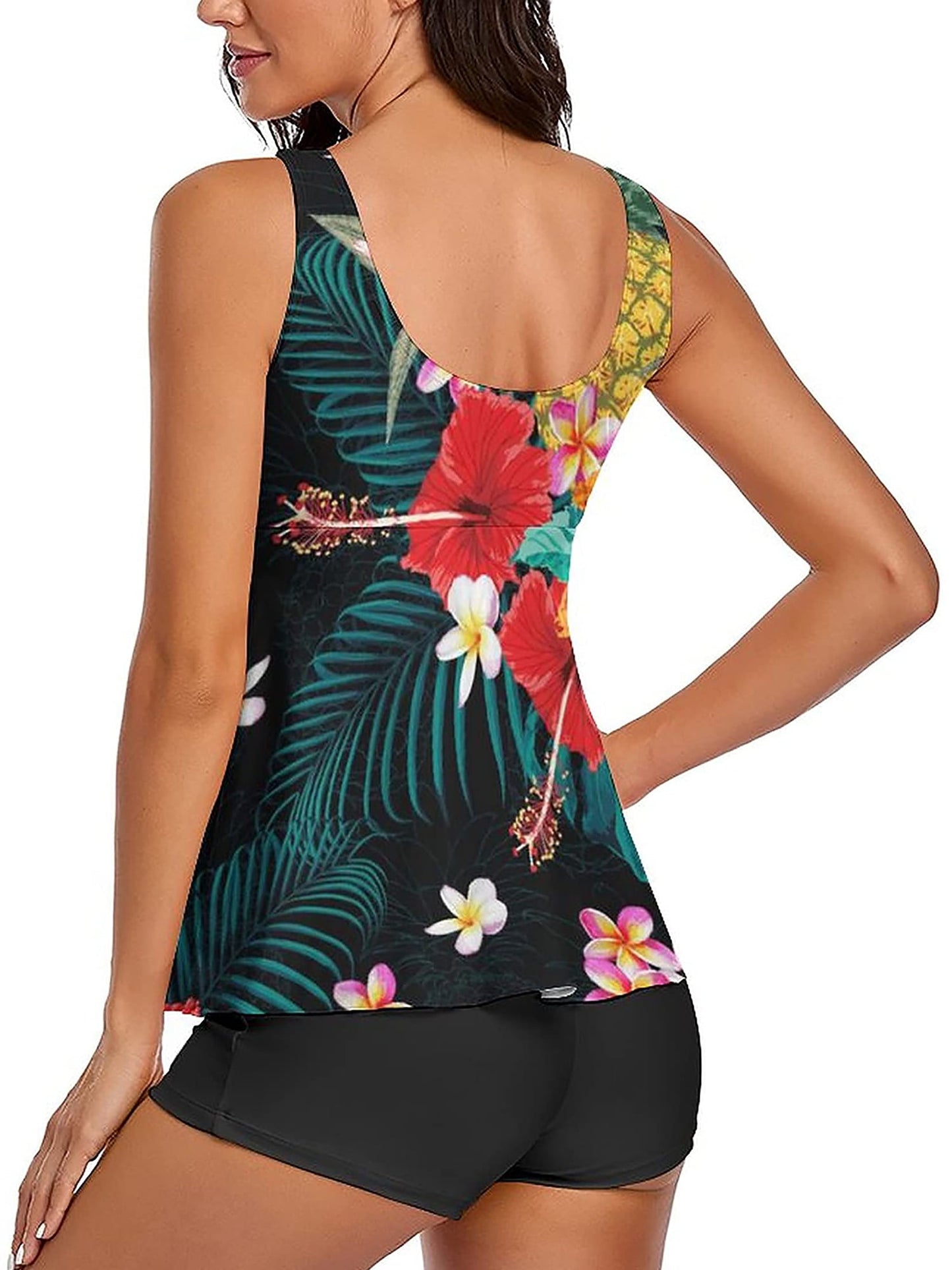 Retro Rainforest Style Tankini Swimsuits Two Piece Bathing Suits