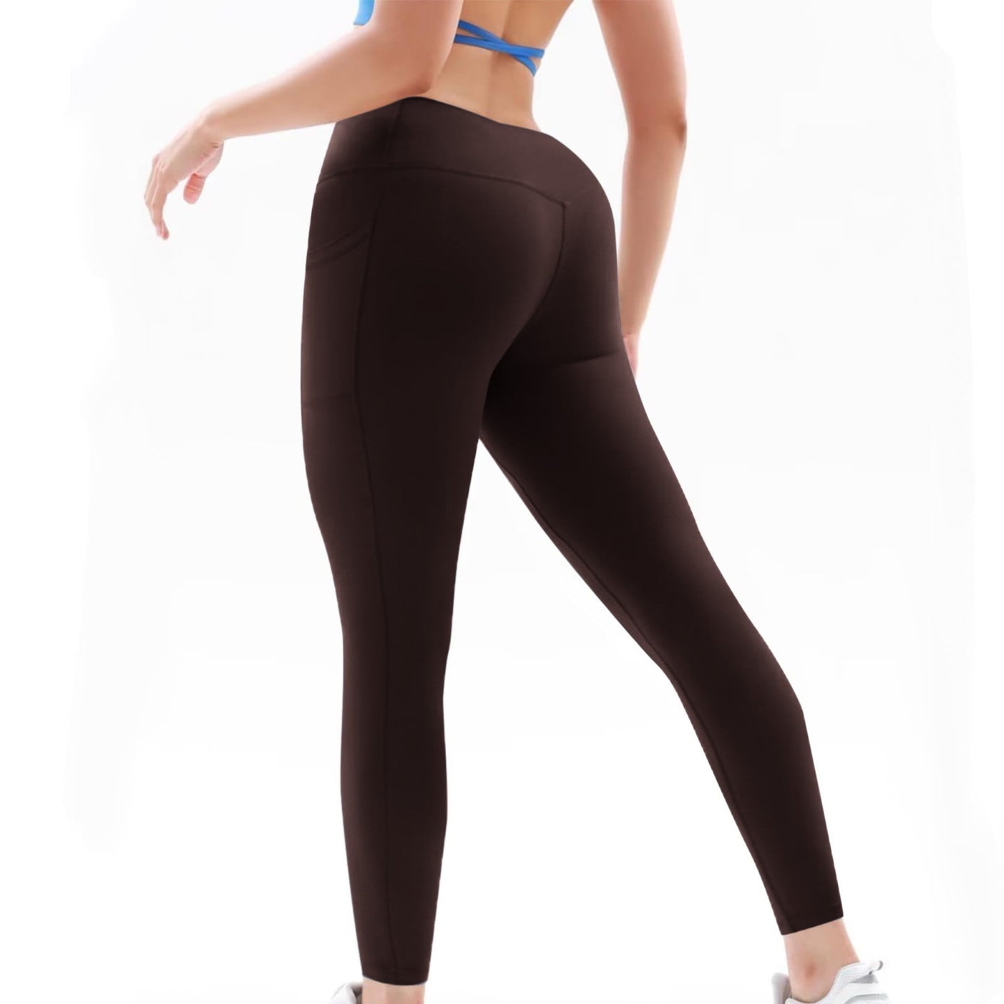 Butt Lifting Leggings Slim Full Length Gym Yoga Pants with Pockets