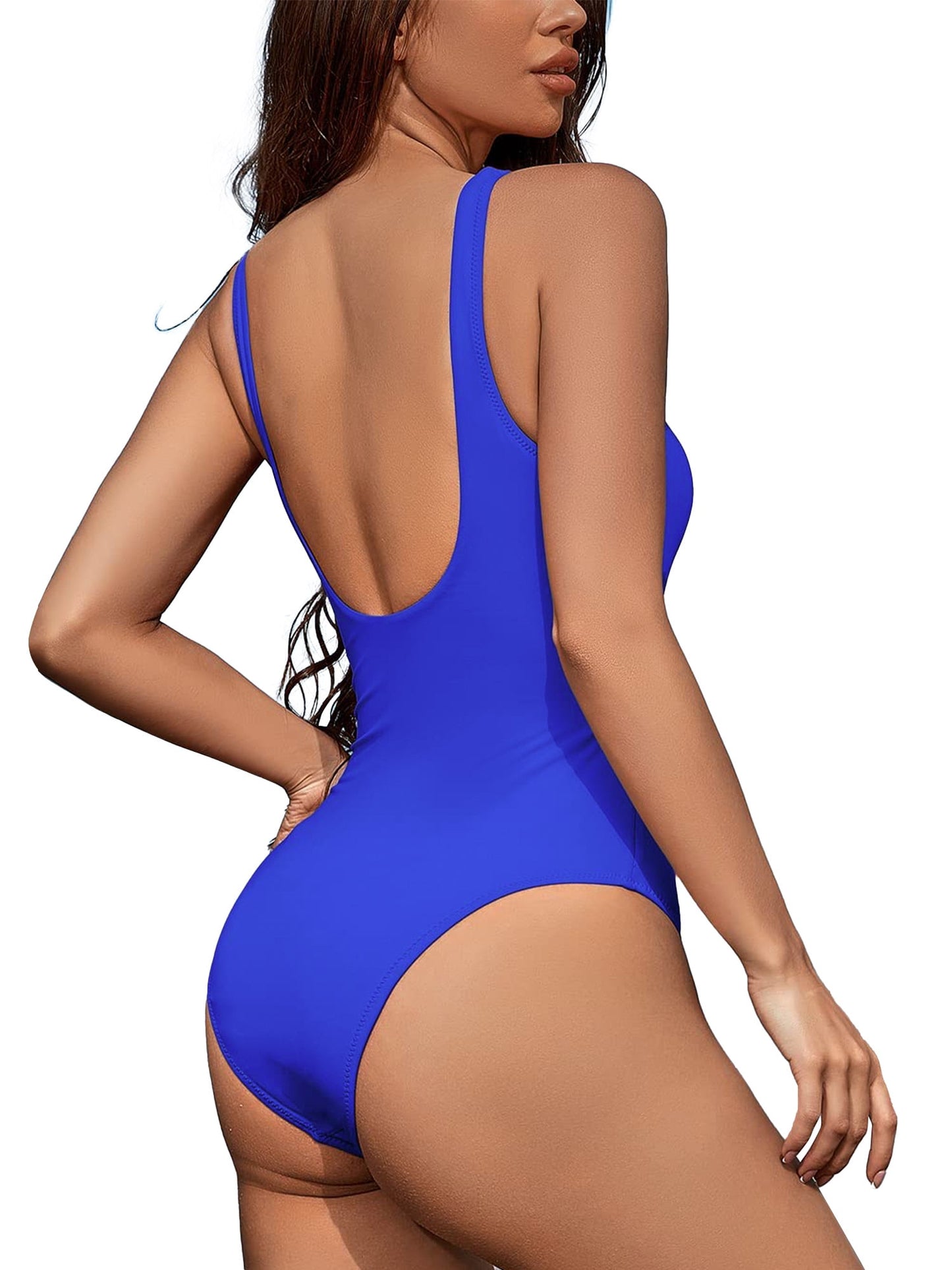 One-piece Swimsuit High Waist Hollow Out Swimwear