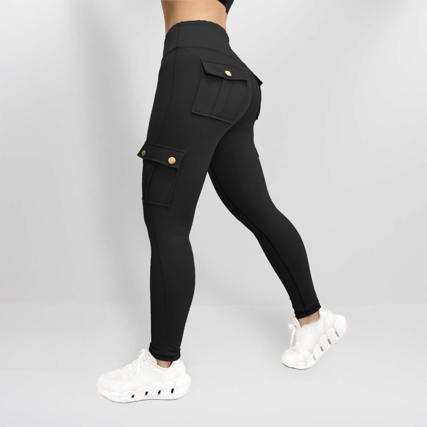 High Waisted Scrunch Butt Lifting Leggings Stretch Running Gym Sweatpants with Pockets